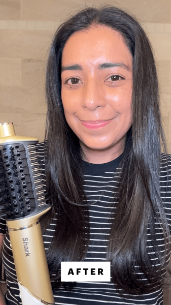 Foresto after using the Shark Glam Ceramic Powerful Air Styling and Drying System